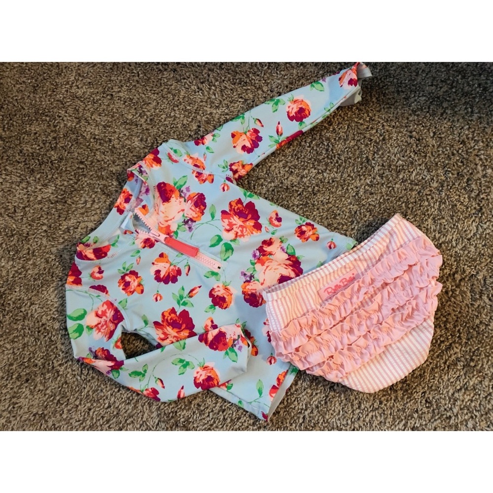 Ruffle Butts Rash Guard Swimsuit